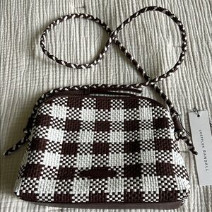 Loeffler Randall Brown and White Woven Bag